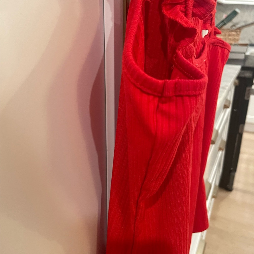 Red Ruffled Bodysuit - Picture 4 of 5